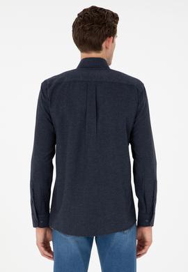 Erkek Lacivert Uzun Kollu Gömlek - 50292290032