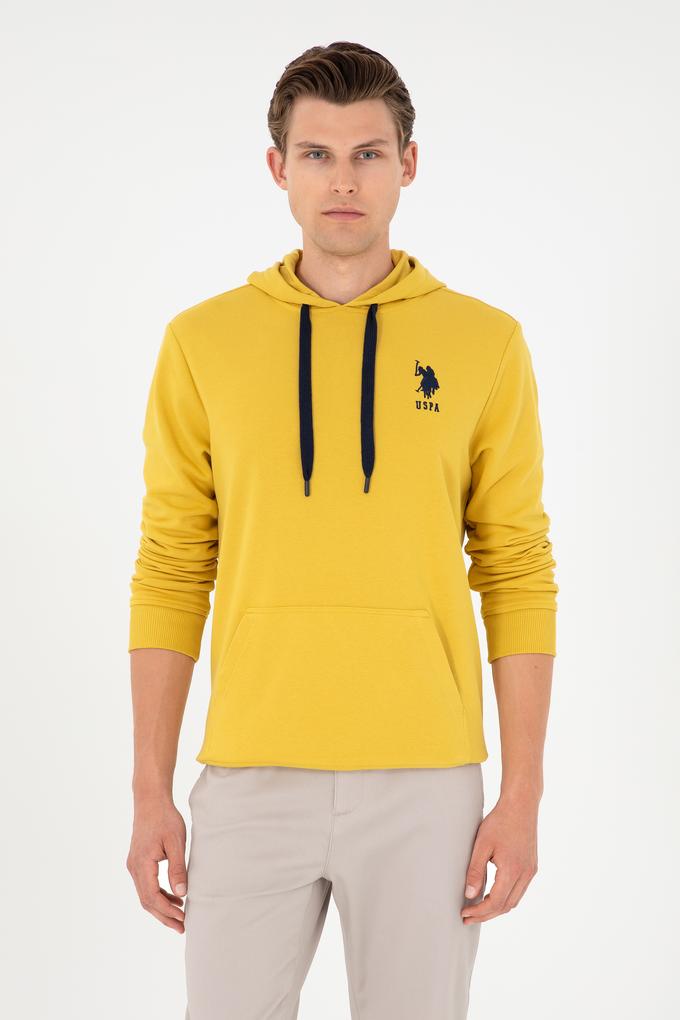 Erkek Sarı Basic Sweatshirt