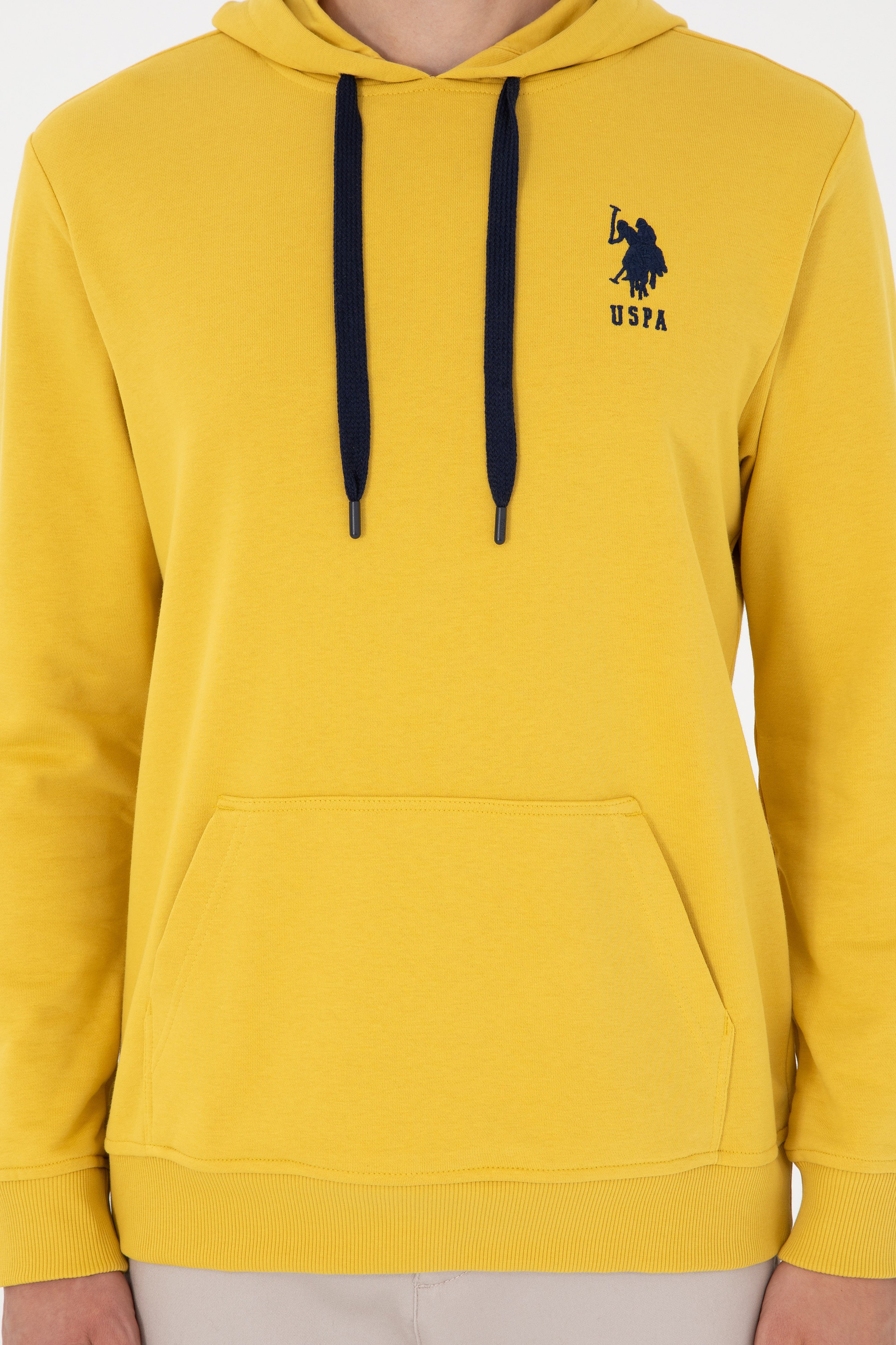 Erkek Sarı Basic Sweatshirt