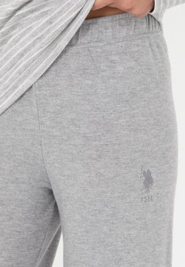 Kadın Gri Melanj Pijama Takımı - 50302036008