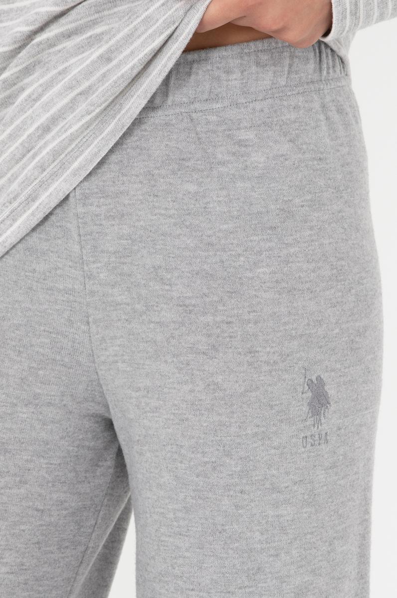 Kadın Gri Melanj Pijama Takımı