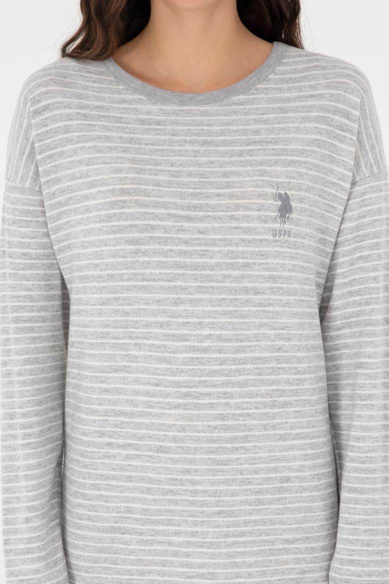 Kadın Gri Melanj Pijama Takımı - 50302036008