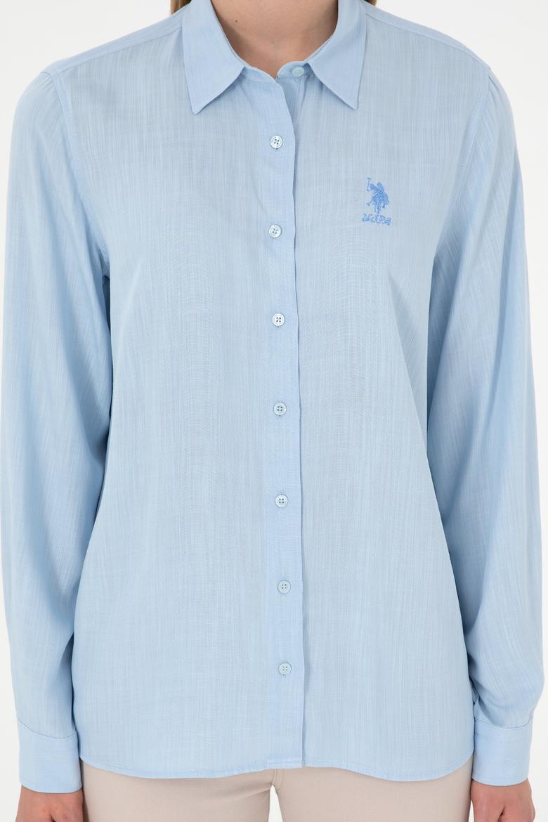 Kadın Açık Mavi Uzun Kollu Gömlek - 50283730002