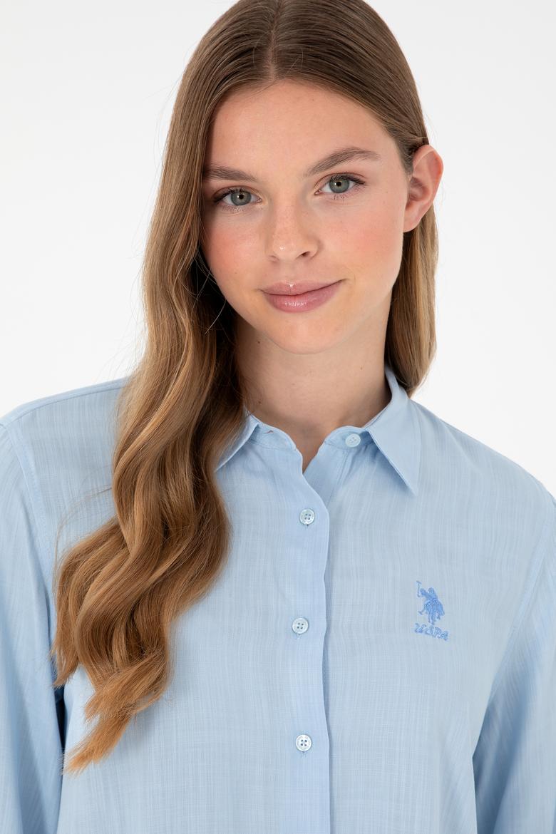 Kadın Açık Mavi Uzun Kollu Gömlek - 50283730002