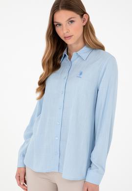 Kadın Açık Mavi Uzun Kollu Gömlek - 50283730002