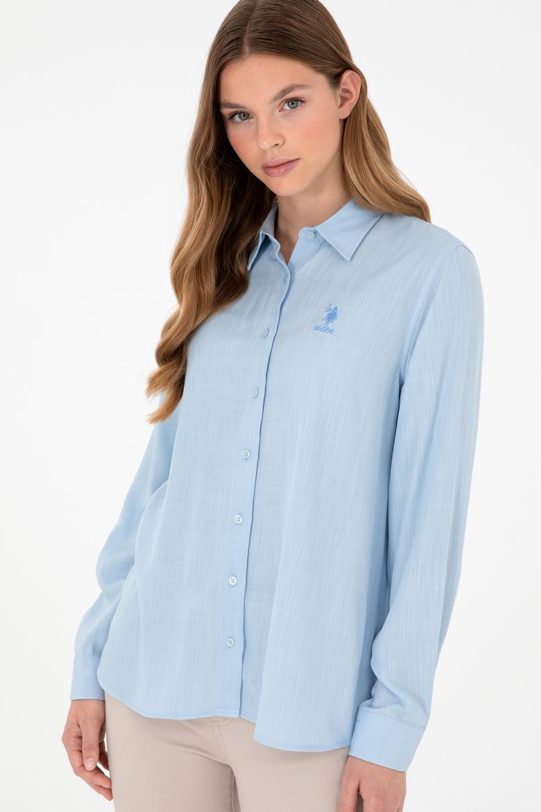 Kadın Açık Mavi Uzun Kollu Gömlek - 50283730002