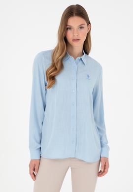 Kadın Açık Mavi Uzun Kollu Gömlek - 50283730002