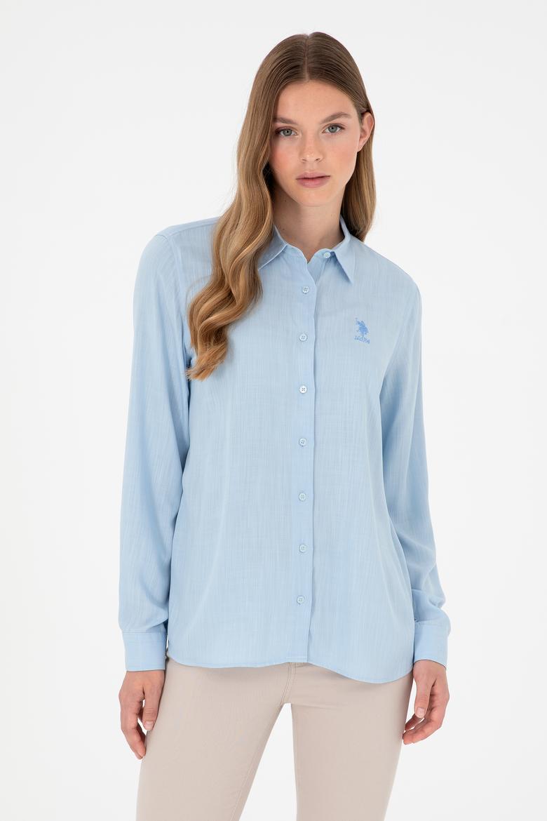 Kadın Açık Mavi Uzun Kollu Gömlek