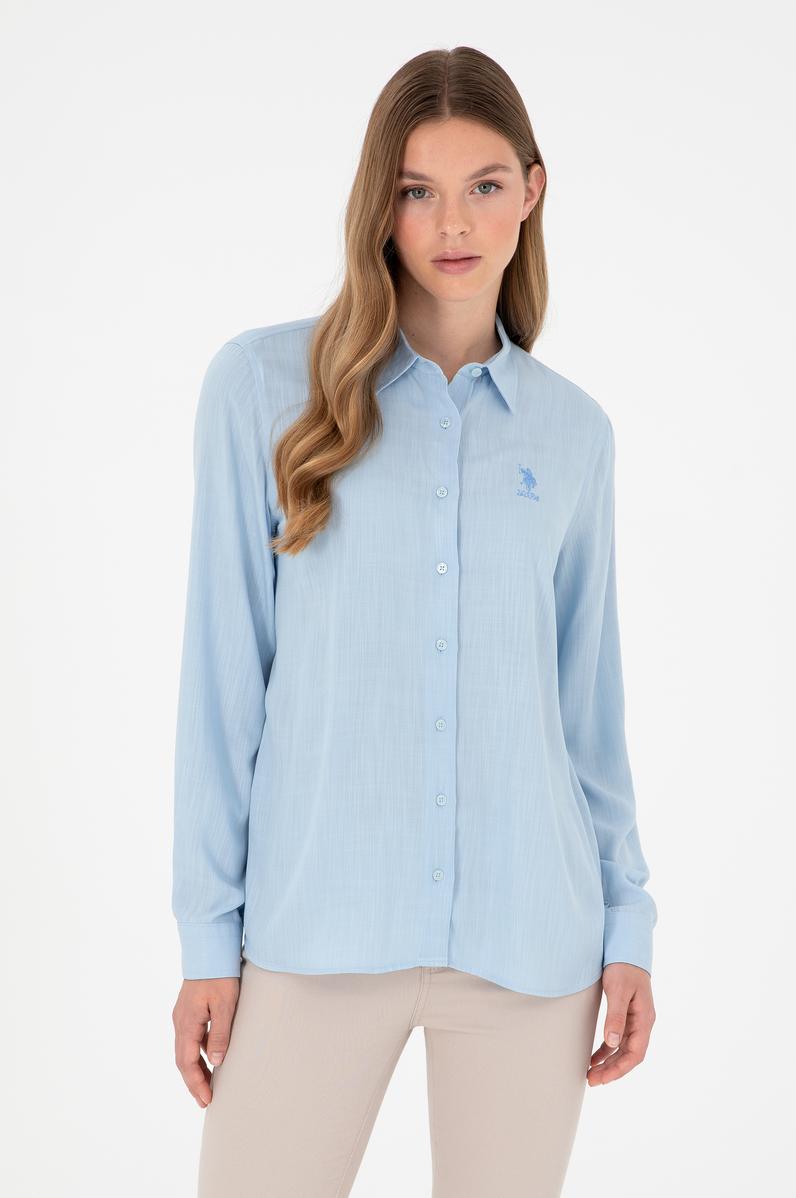 Kadın Açık Mavi Uzun Kollu Gömlek