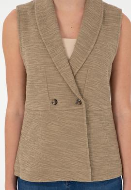 Kadın Haki V Yaka Örme Yelek - 50282883020