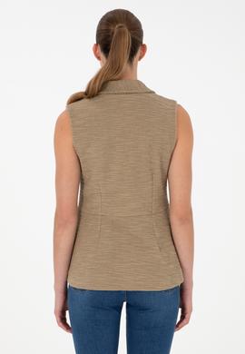 Kadın Haki V Yaka Örme Yelek - 50282883020