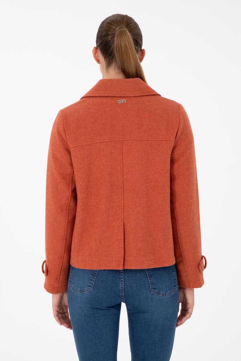 Kadın Kiremit Kaşe Mont - 50291511008