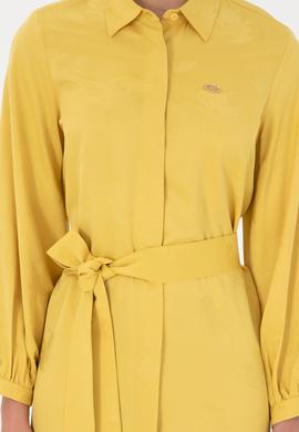 Kadın Sarı Dokuma Elbise - 50289879004