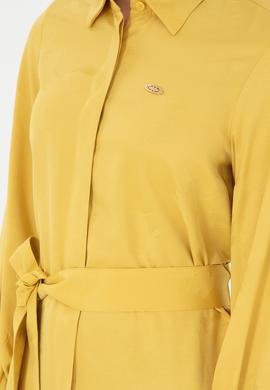 Kadın Sarı Dokuma Elbise - 50289879004