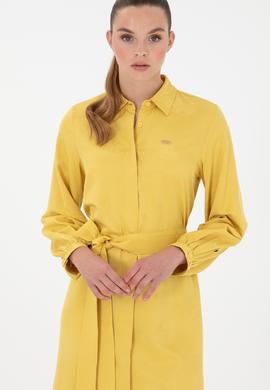 Kadın Sarı Dokuma Elbise - 50289879004