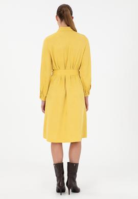 Kadın Sarı Dokuma Elbise - 50289879004