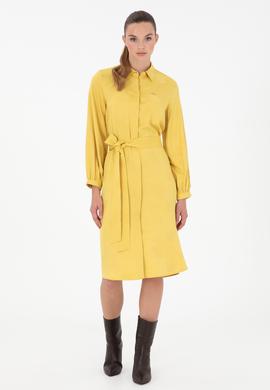 Kadın Sarı Dokuma Elbise - 50289879004