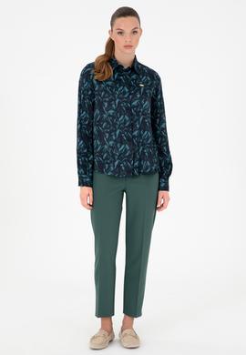 Kadın Koyu Yeşil Kanvas Pantolon - 50290404050