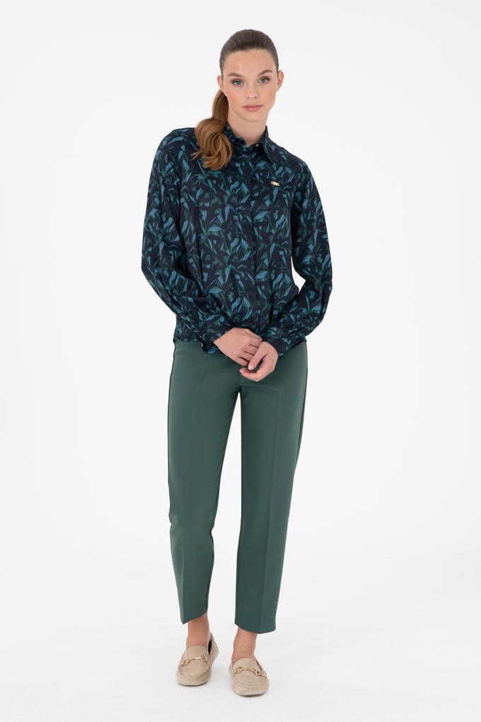 Kadın Koyu Yeşil Kanvas Pantolon