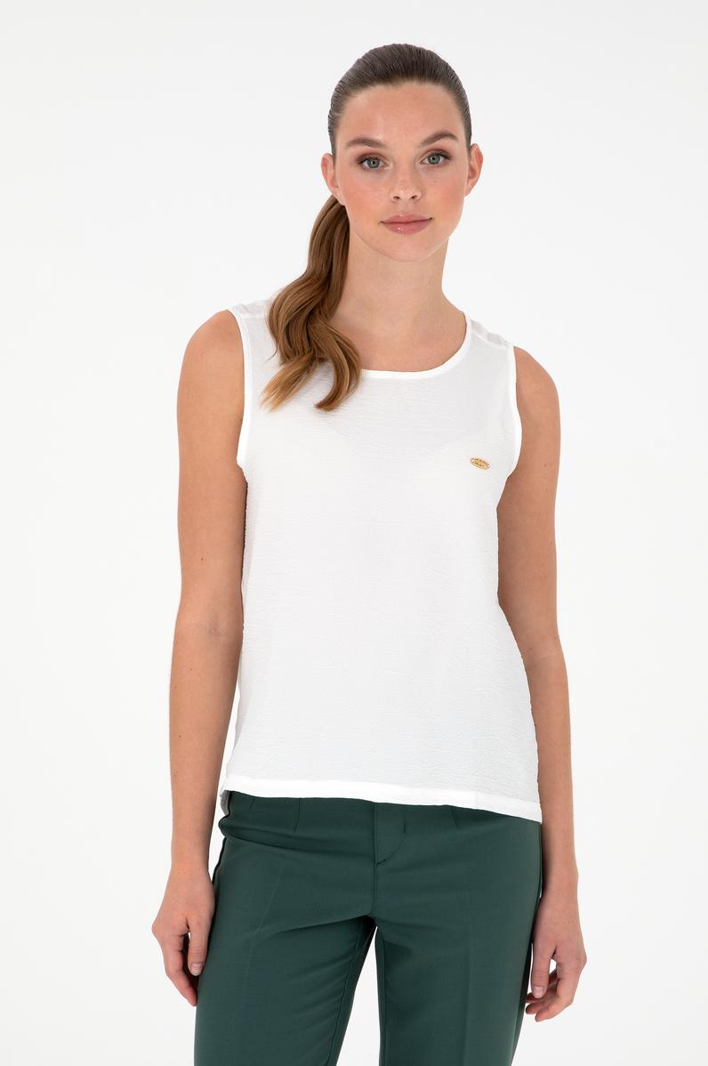 Kadın Ekru Kısa Kollu Gömlek