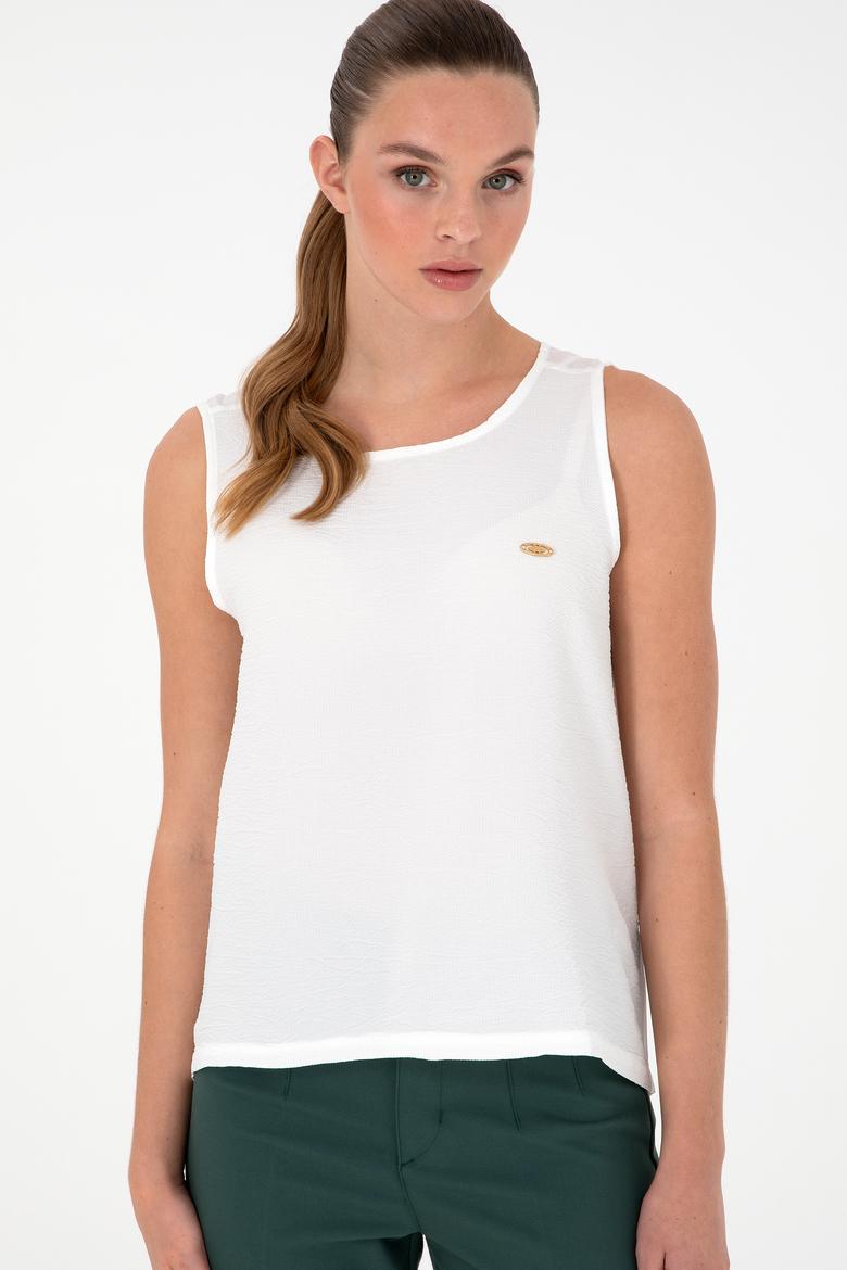 Kadın Ekru Kısa Kollu Gömlek - 50283453003