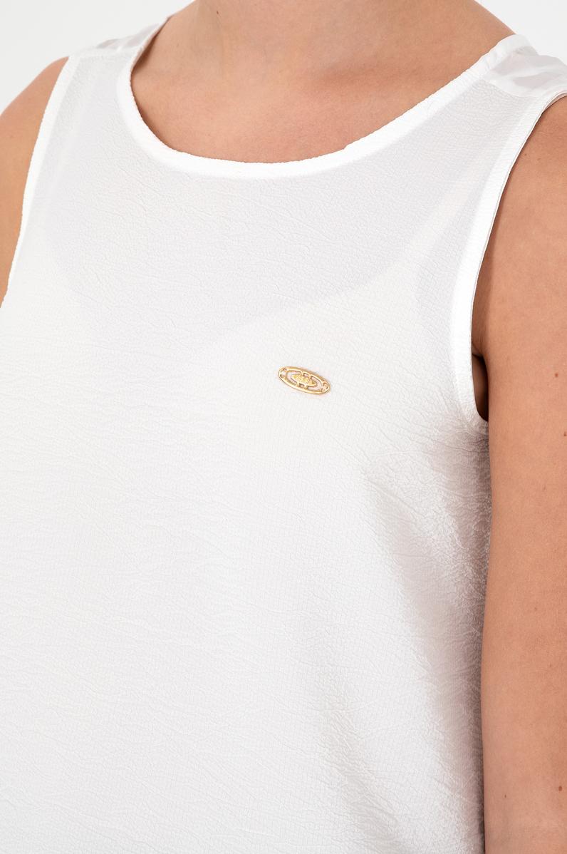 Kadın Ekru Kısa Kollu Gömlek