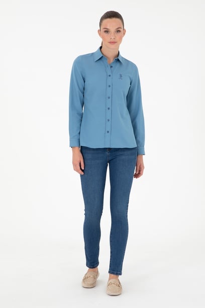 Kadın Koyu Mavi Skinny High Waist Fit Jean Pantolon