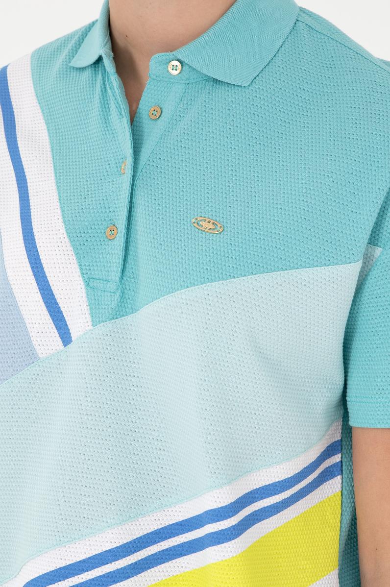 Kadın Mint Polo Yaka Tişört