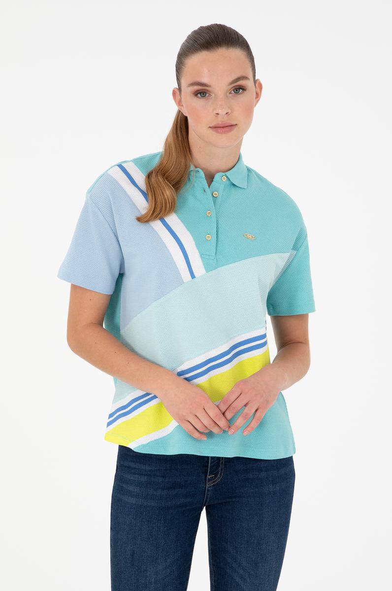 Kadın Mint Polo Yaka Tişört