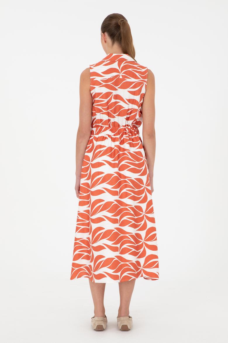 Kadın Pudra Midi Boy Dokuma Elbise - 50289476012