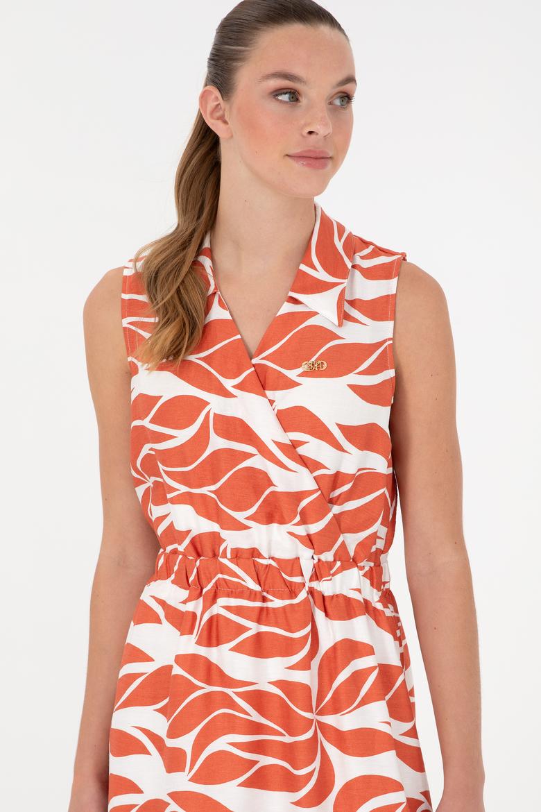 Kadın Pudra Midi Boy Dokuma Elbise - 50289476012