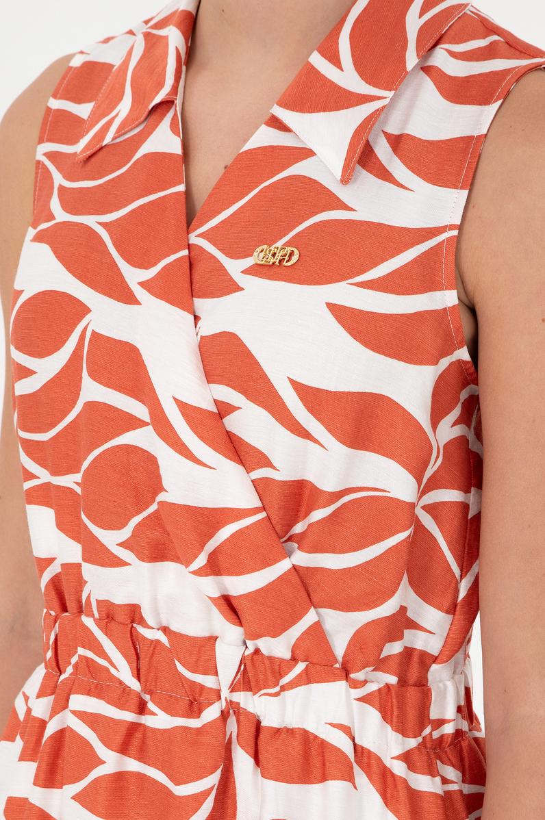 Kadın Pudra Midi Boy Dokuma Elbise