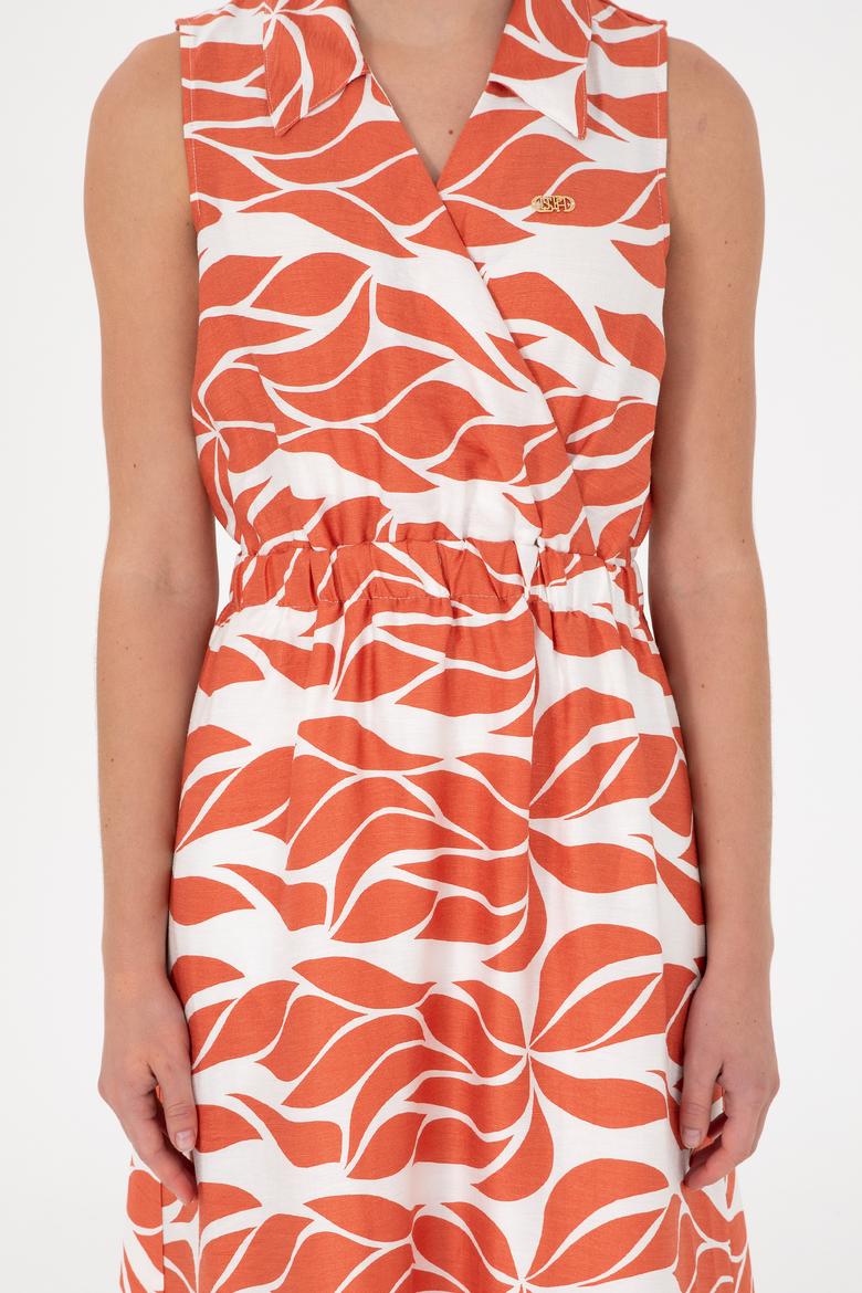 Kadın Pudra Midi Boy Dokuma Elbise - 50289476012