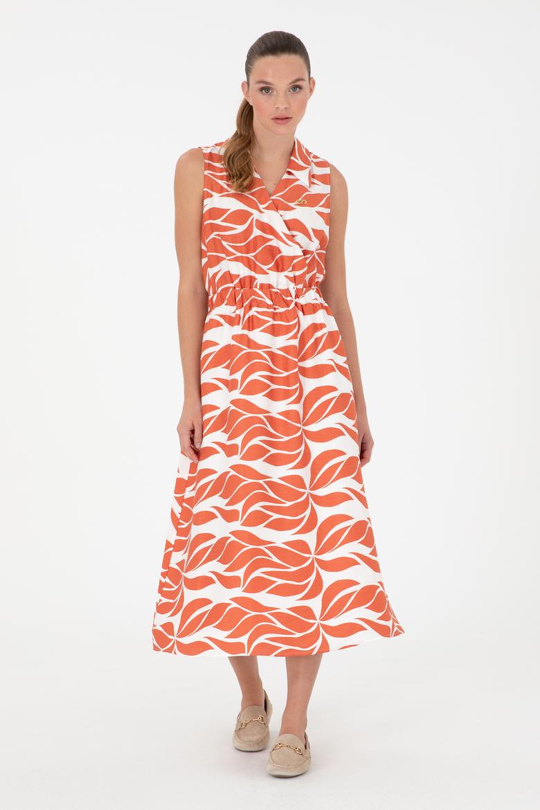 Kadın Pudra Midi Boy Dokuma Elbise - 50289476012