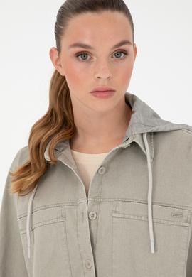 Kadın Açık Haki Uzun Kollu Gömlek - 50291070003