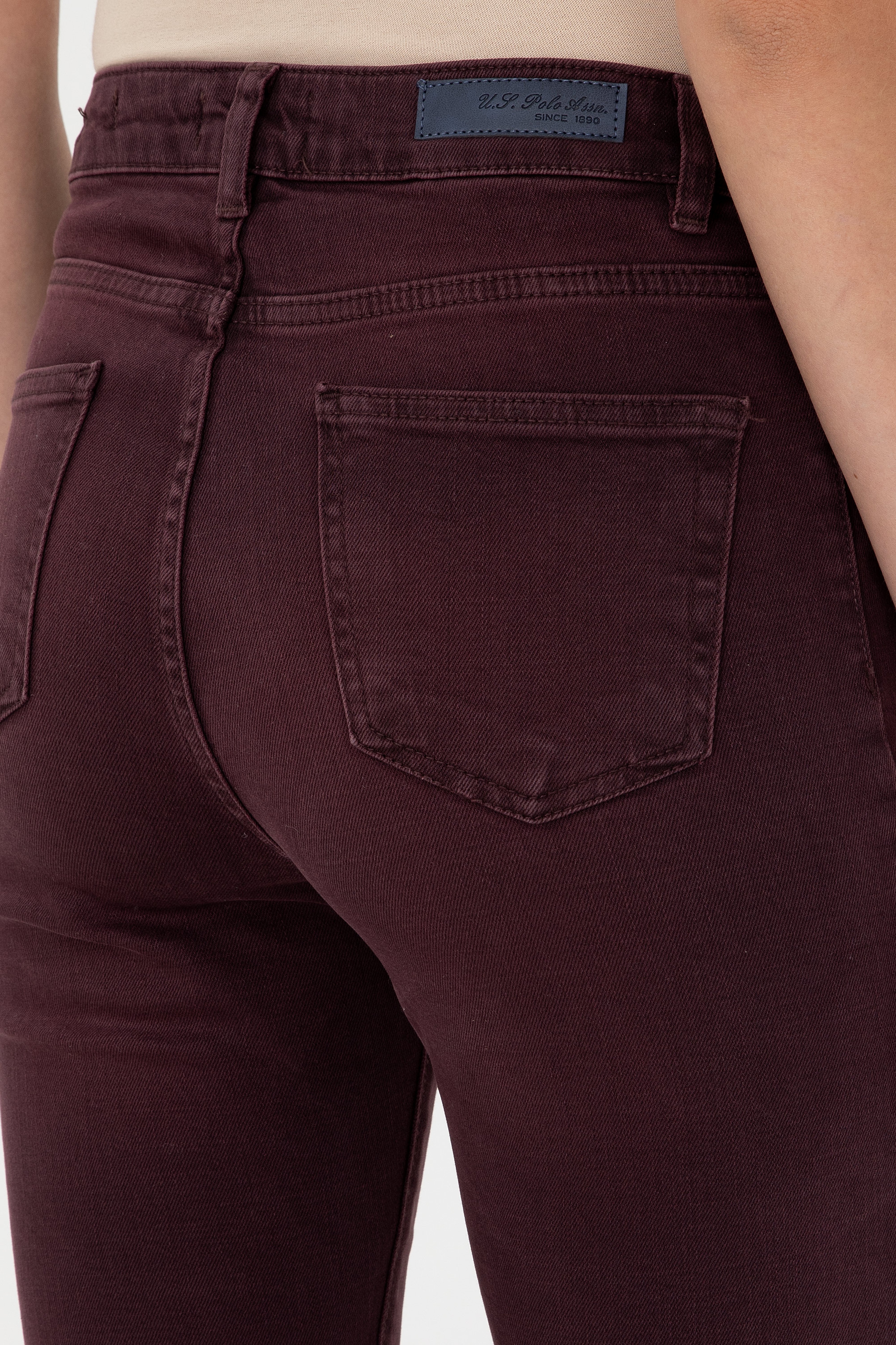 Kadın Bordo Jean Pantolon - Image 6