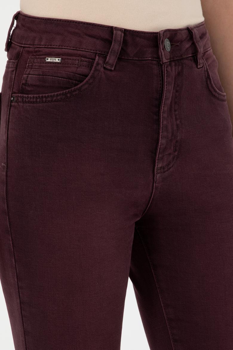 Kadın Bordo Jean Pantolon - 50291029002
