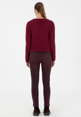 Kadın Bordo Jean Pantolon - 50291029002