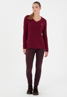 Kadın Bordo Jean Pantolon - 50291029002