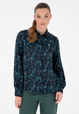 Kadın Koyu Yeşil Uzun Kollu Gömlek