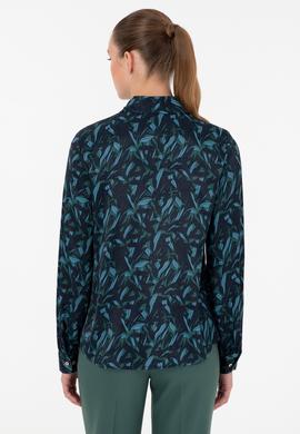 Kadın Koyu Yeşil Uzun Kollu Gömlek - 50293811013