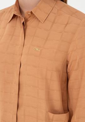 Kadın Camel Uzun Kollu Tunik Gömlek - 50289890003