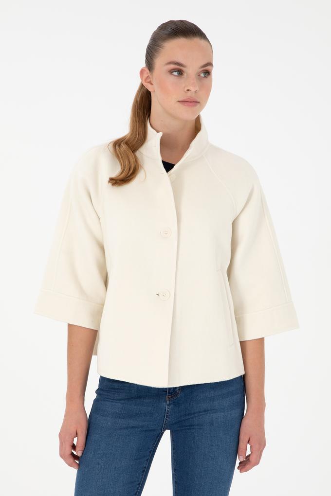 Kadın Krem Kaşe Mont