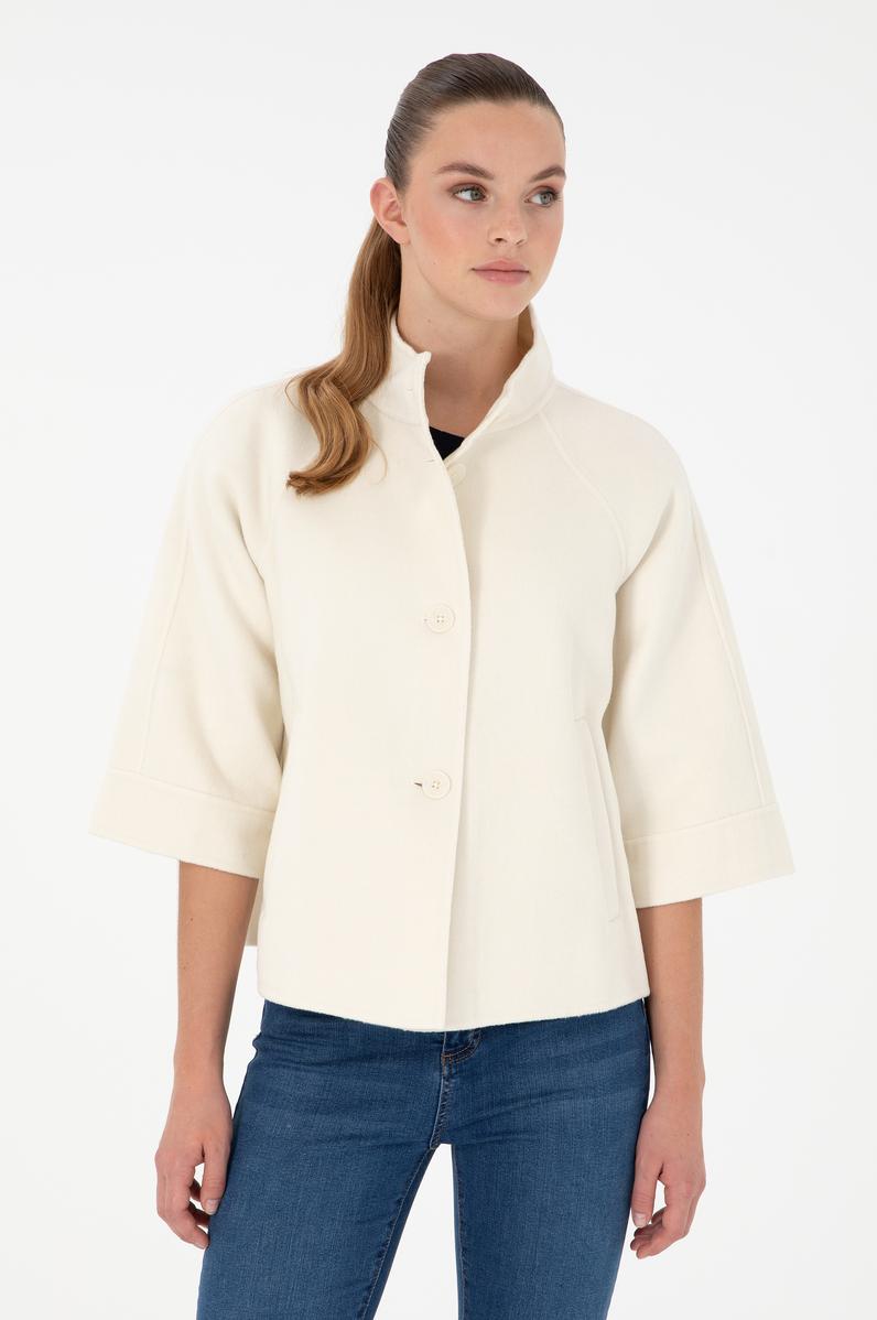 Kadın Krem Kaşe Mont