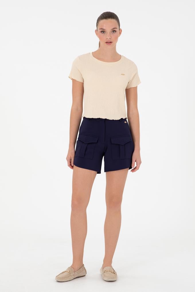 Kadın Lacivert Örme Şort