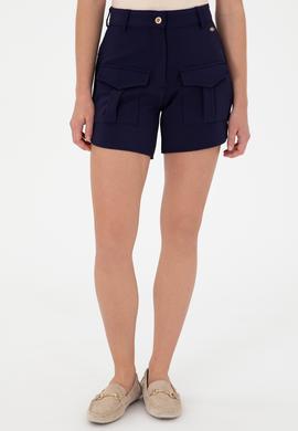 Kadın Lacivert Örme Şort - 50281899026