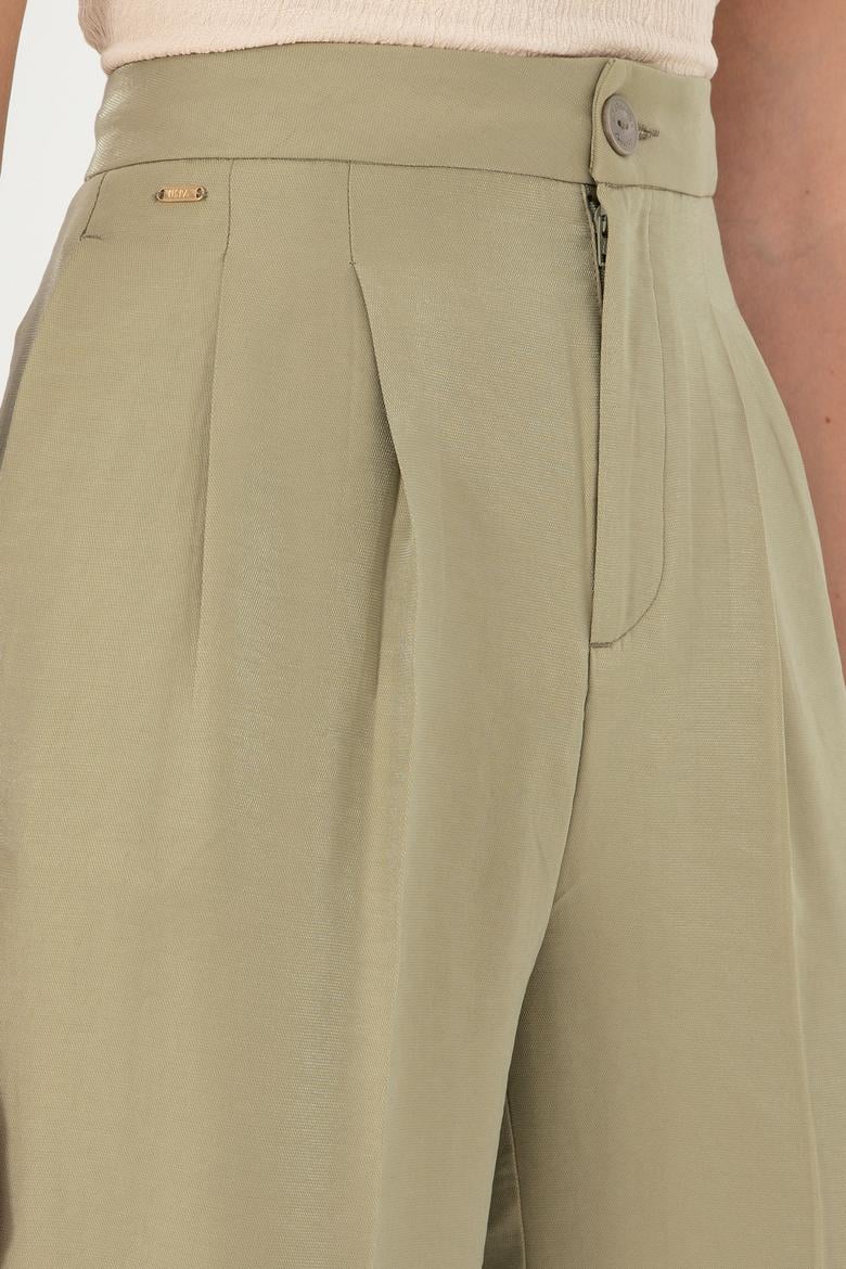 Kadın Açık Haki Kanvas Pantolon - 50290906005