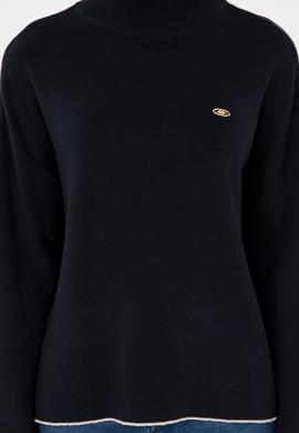 Kadın Lacivert Balıkçı Yaka Kazak - 50297069003