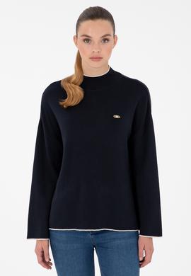 Kadın Lacivert Balıkçı Yaka Kazak - 50297069003