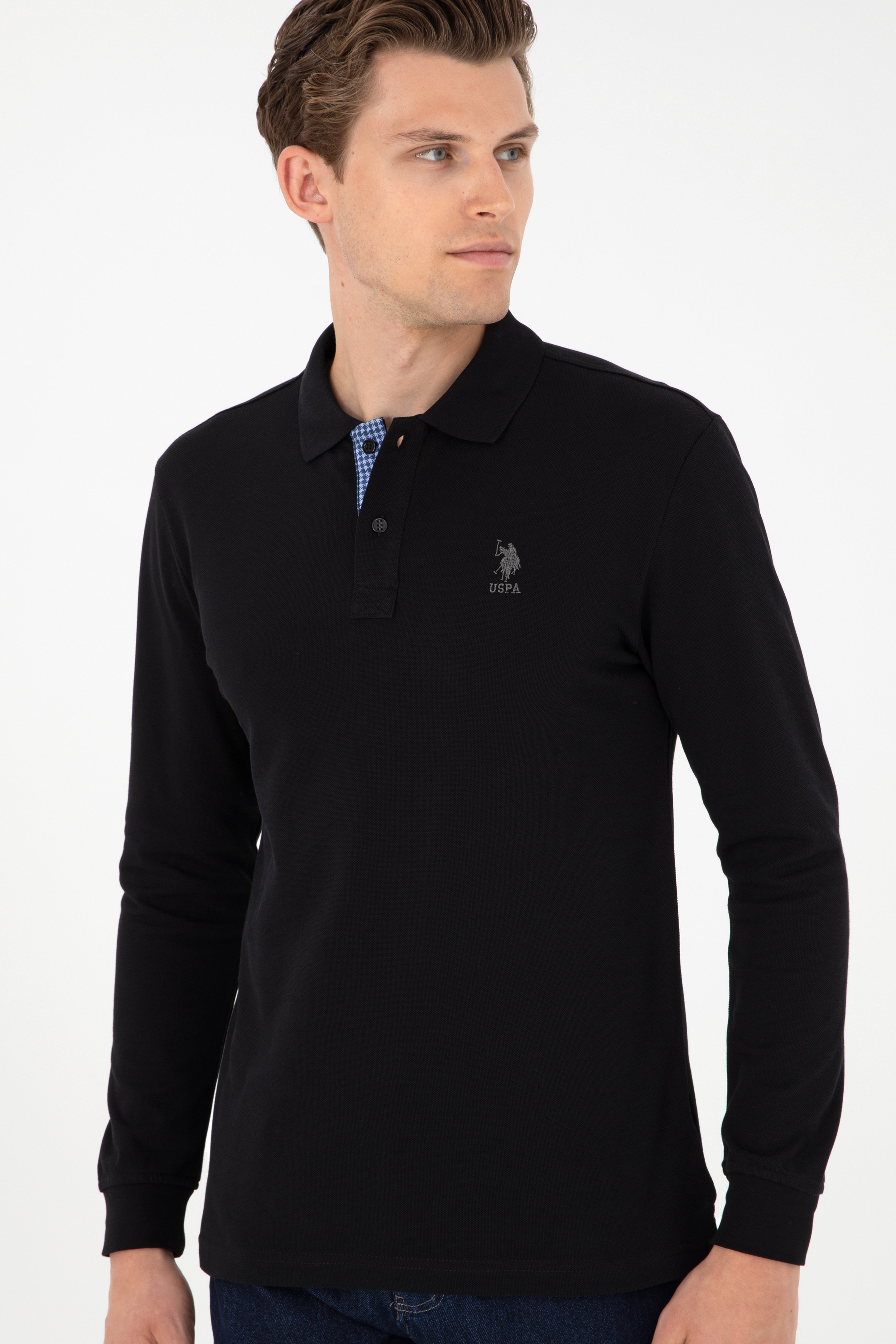 Erkek Siyah Basic Sweatshirt - Image 3